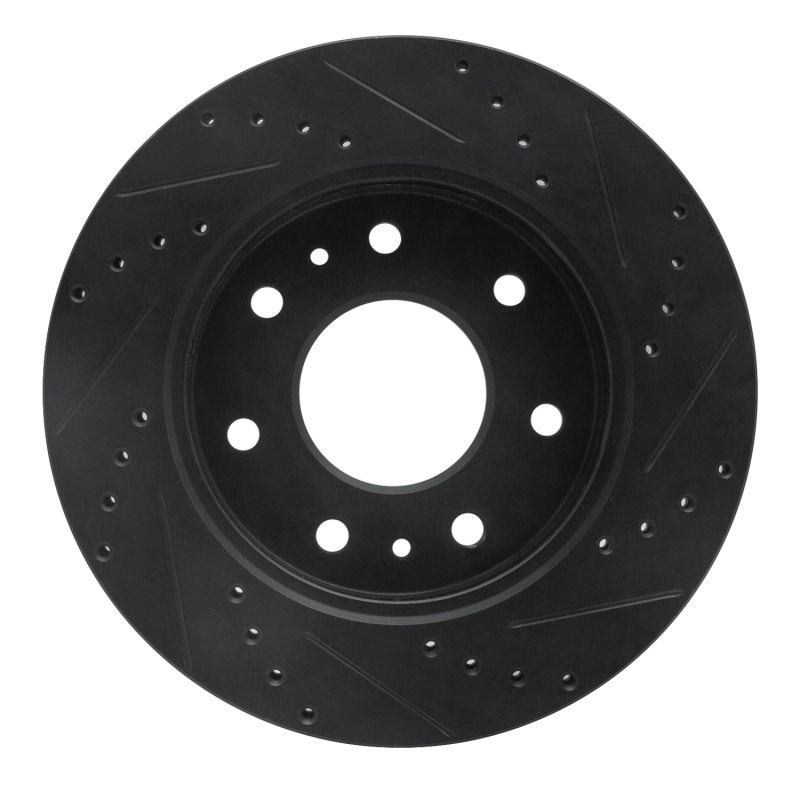 Ford F-150 Brake Rotor (1) - Front Left - R1 Concepts - Drilled & Slotted - Black - 2009